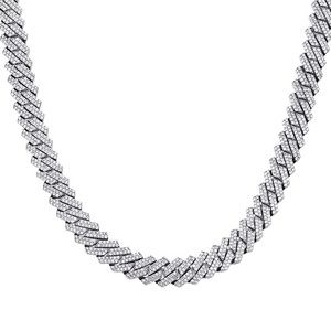 CERNUCCI • 14mm White Gold Baguette Cuban Necklace